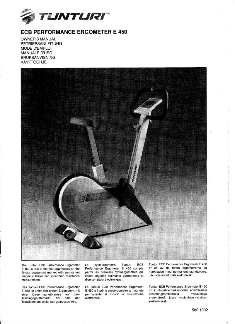 Imagen de la primera página del manual del dispositivo E450