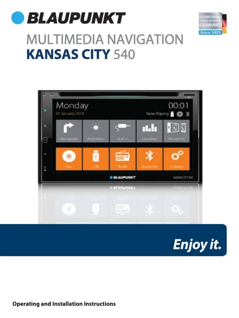 Página 1 del manual Manual de usuario Blaupunkt Kansas City 540