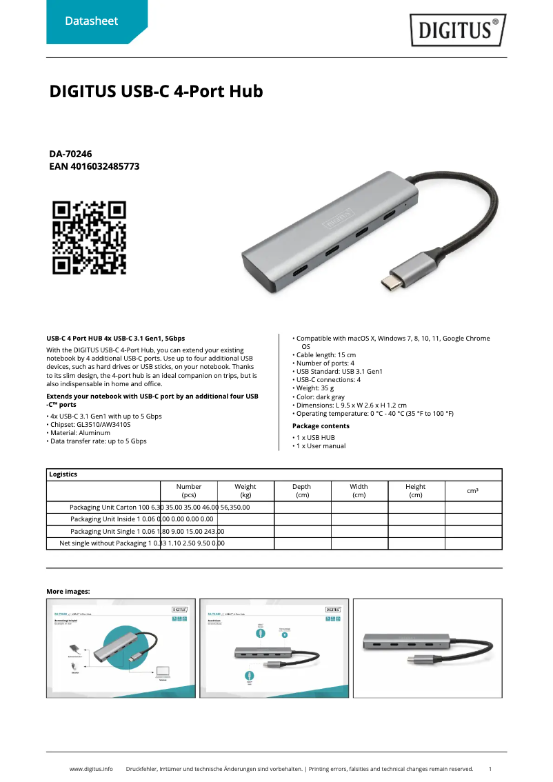 Imagen de la primera página del manual del dispositivo DA-70246