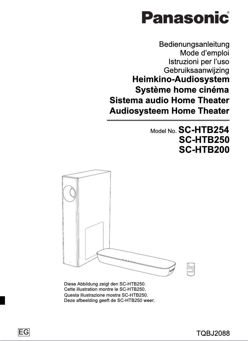 Imagen de la primera página del manual del dispositivo SC-HTB200