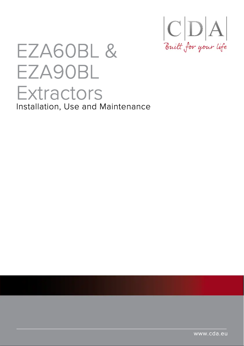 Imagen de la primera página del manual del dispositivo EZA90BL