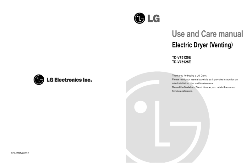 Imagen de la primera página del manual del dispositivo TD-V75120E