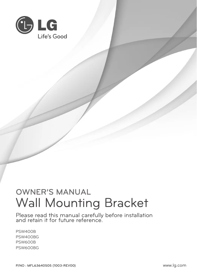 Imagen de la primera página del manual del dispositivo PSW600BG