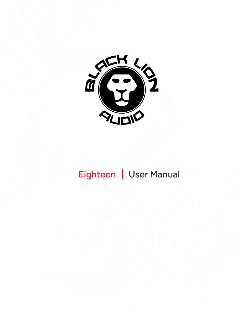 Página nº 1 - Manual de usuario Black Lion Audio PG-XLM