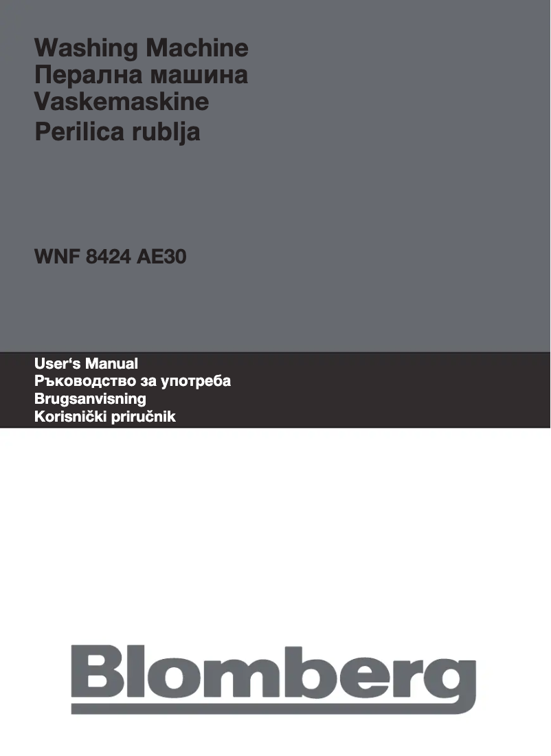Página 1 del manual Manual de usuario Blomberg WNF 8424 AE30