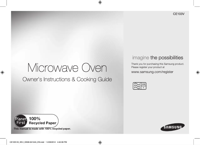 Imagen de la primera página del manual del dispositivo CE103V-B