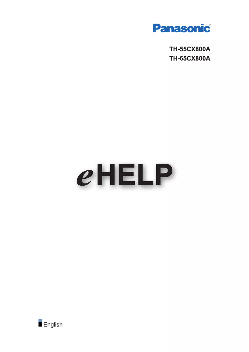 Página 1 del manual Manual de usuario Panasonic TH-55CX800A