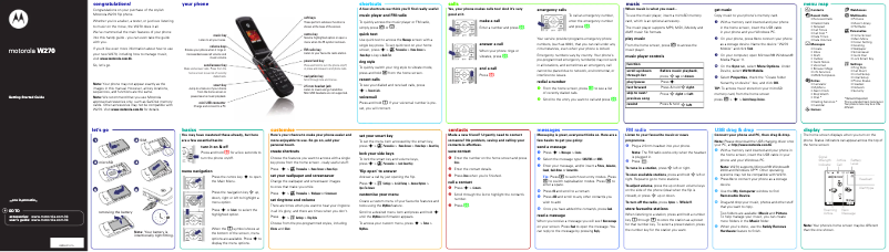 Imagen de la primera página del manual del dispositivo W270