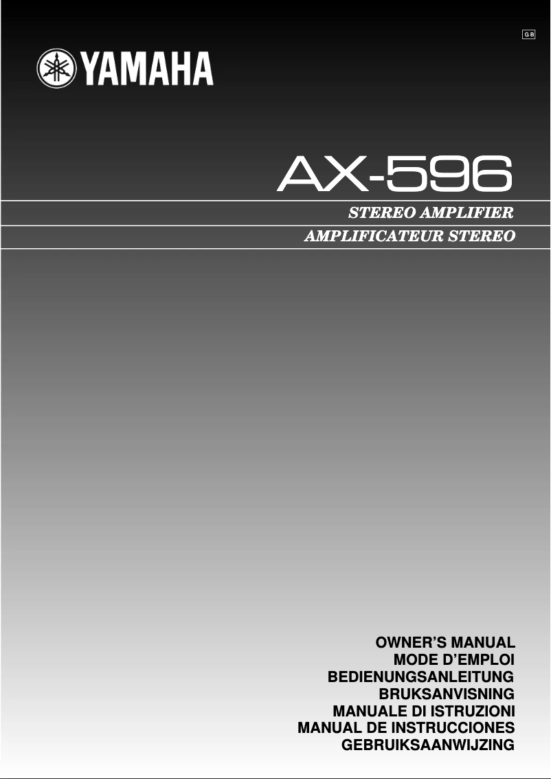 Página 1 del manual Manual de usuario Yamaha AX-596