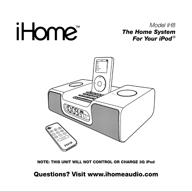 Imagen de la primera página del manual del dispositivo IH8