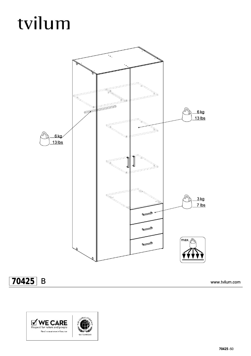 Página 1 del manual Manual de usuario Tvilum 70425