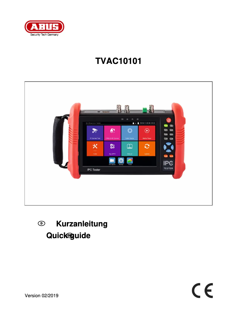 Página nº 1 - Manual de instrucciones Abus TVAC10101