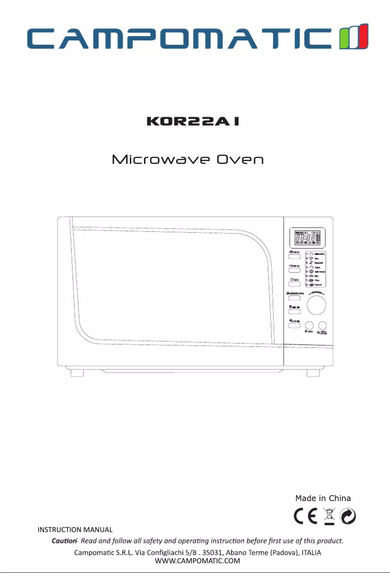 Página 1 del manual Manual de usuario Campomatic KOR22A1