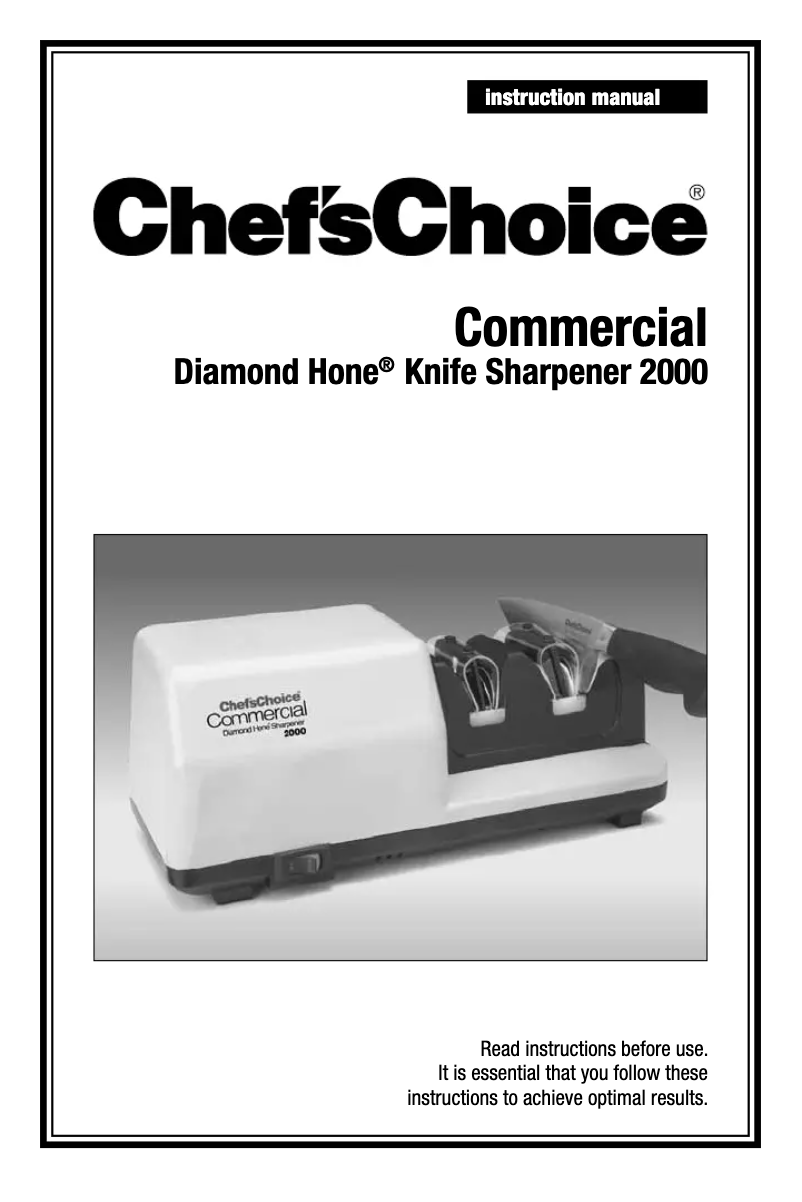 Página 1 del manual Manual de usuario Chef's Choice Diamond Hone 2000
