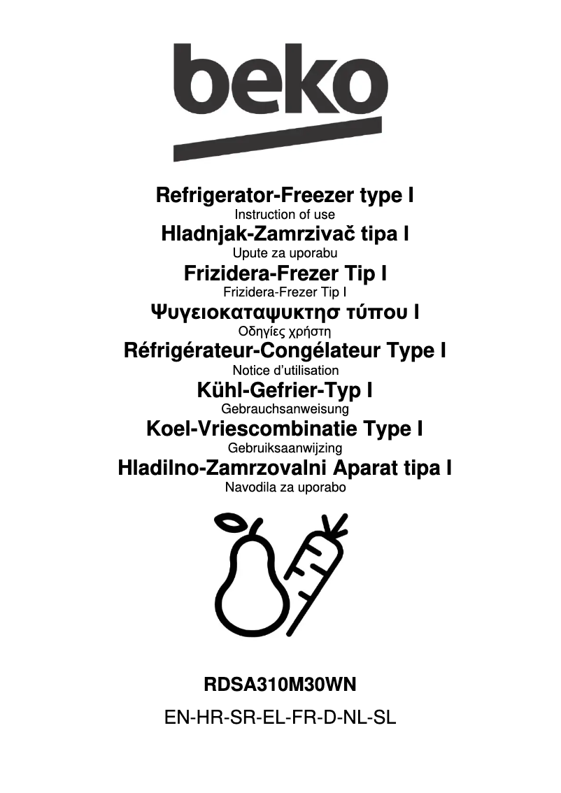 Imagen de la primera página del manual del dispositivo RDSA310M30WN