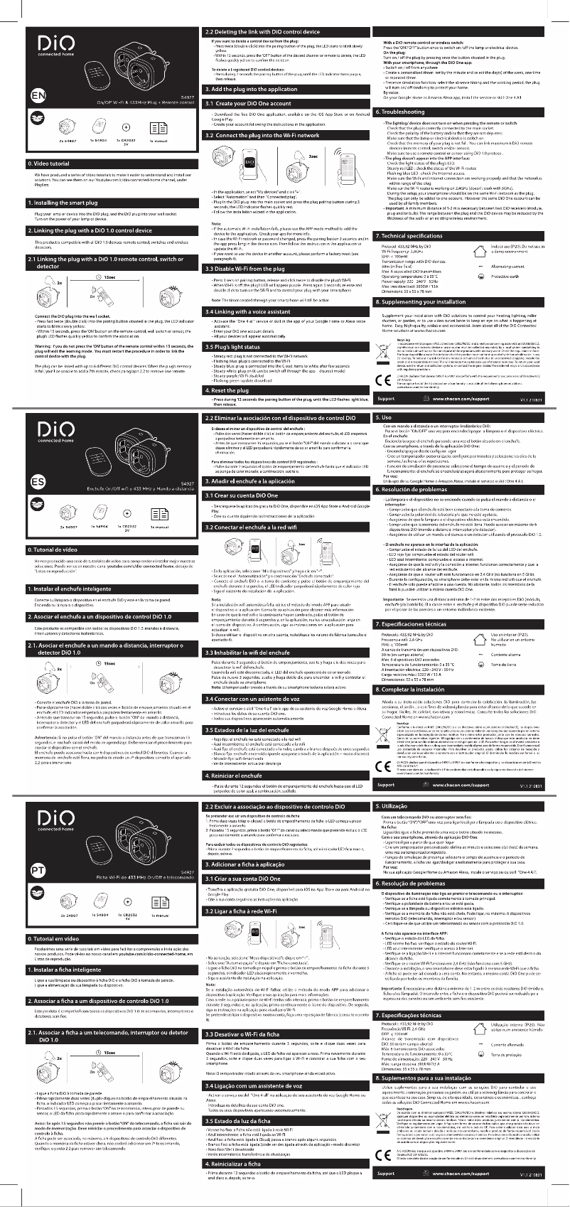 Imagen de la primera página del manual del dispositivo 54927