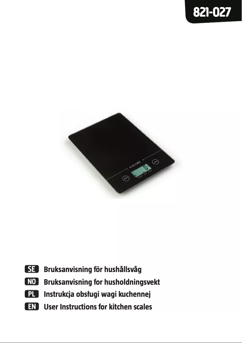 Página 1 del manual Manual de usuario Menuett 821-027