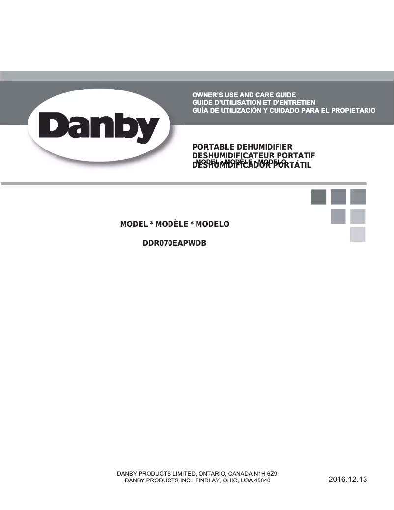 Imagen de la primera página del manual del dispositivo DDR070EAPWDB