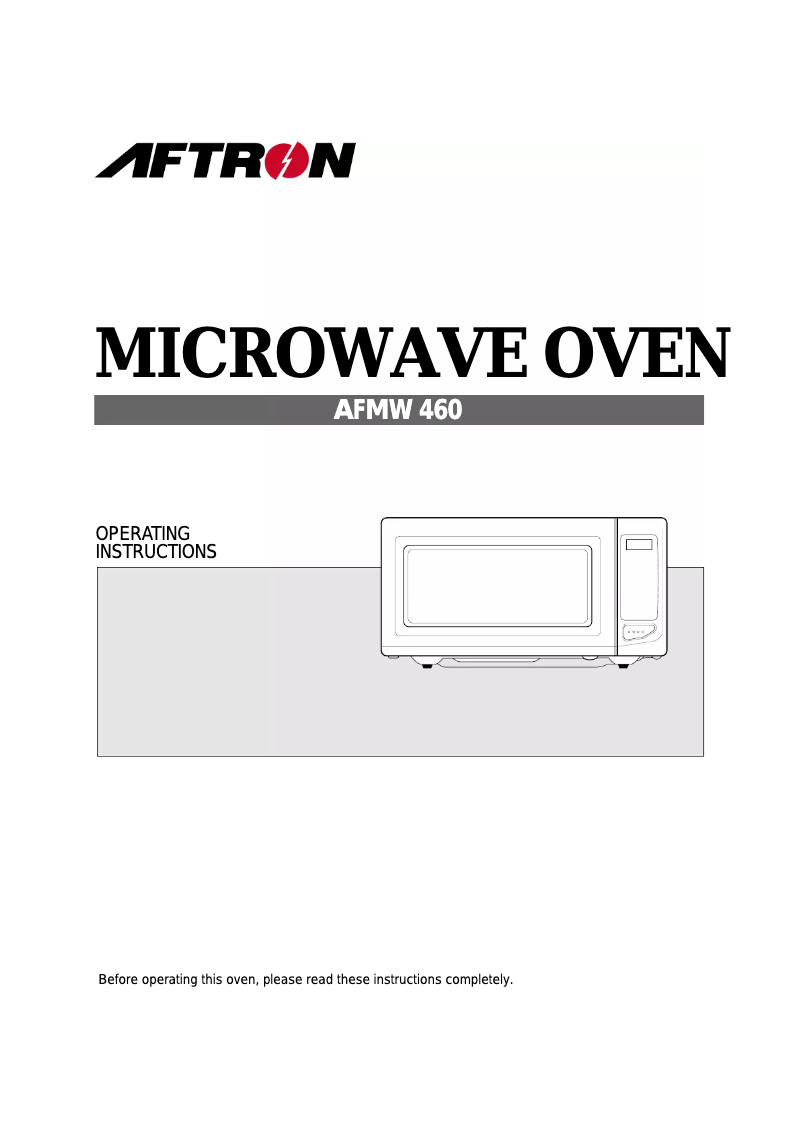 Imagen de la primera página del manual del dispositivo AFMW 460