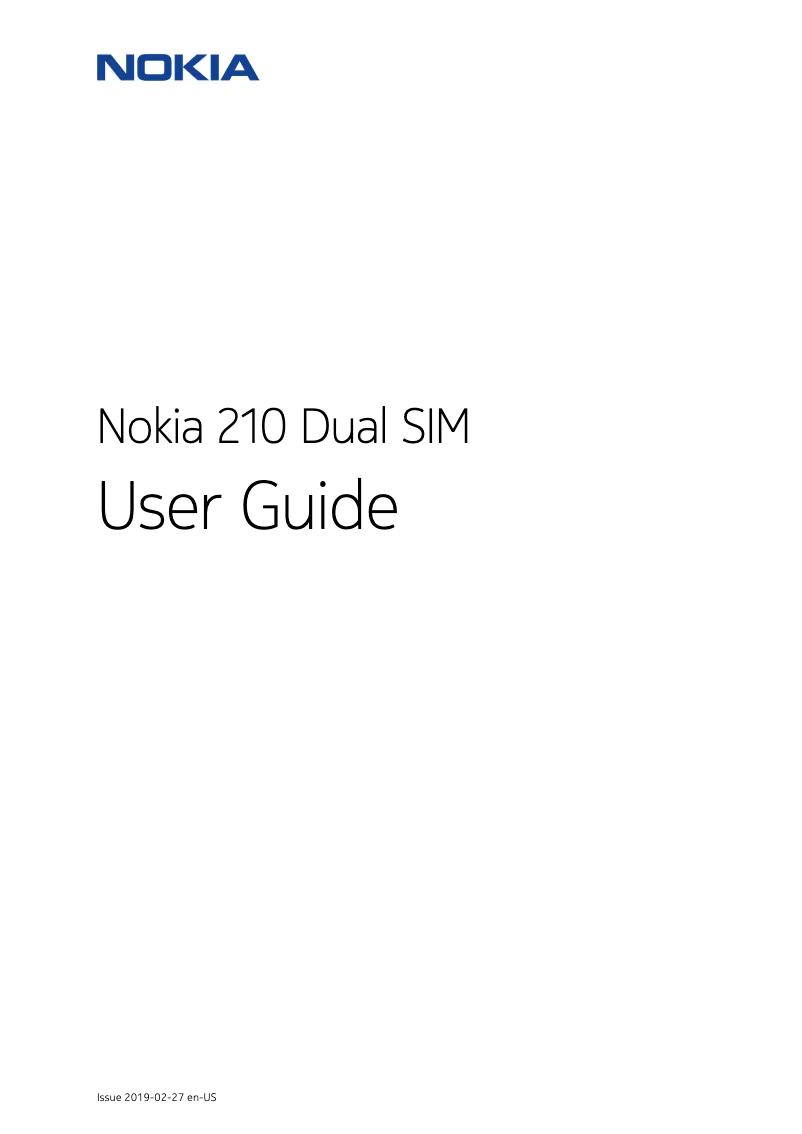 Imagen de la primera página del manual del dispositivo 210 Dual SIM