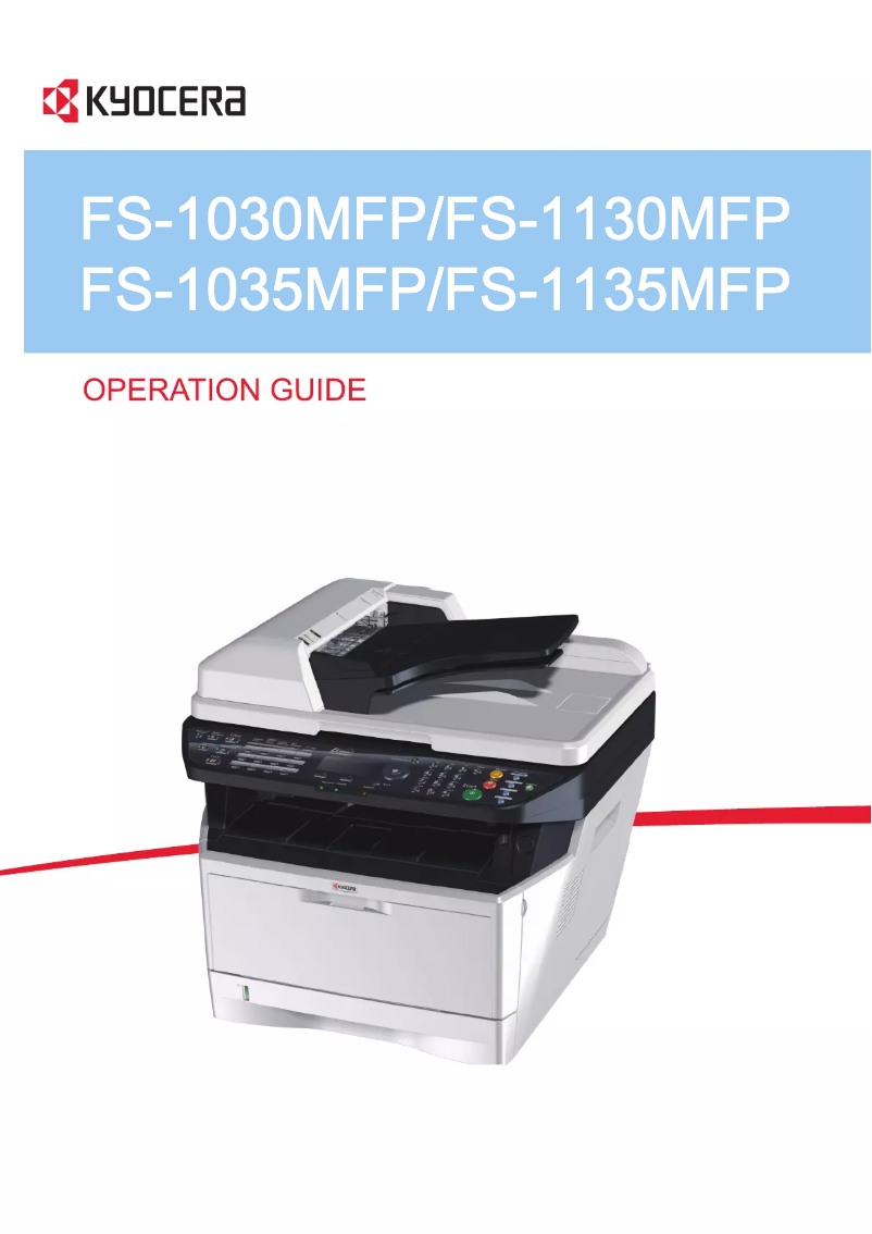 Imagen de la primera página del manual del dispositivo FS-1135MFP