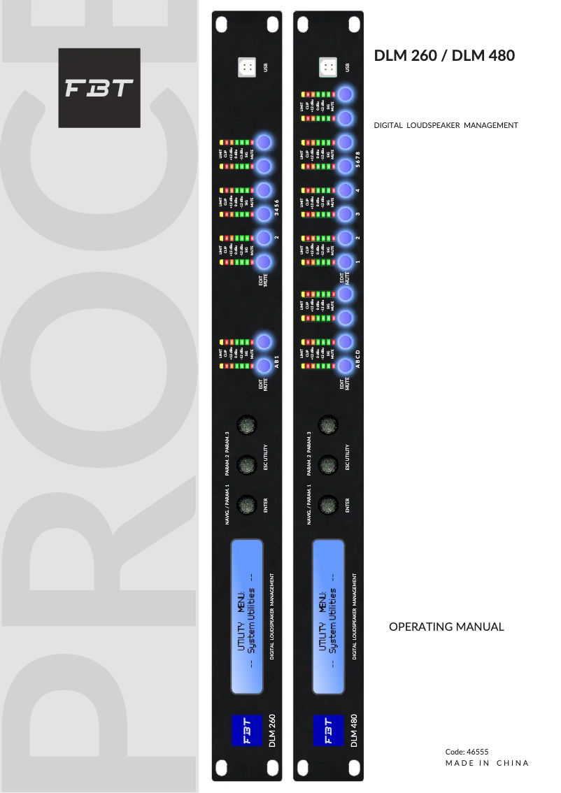 Página 1 del manual Manual de usuario FBT DLM 480