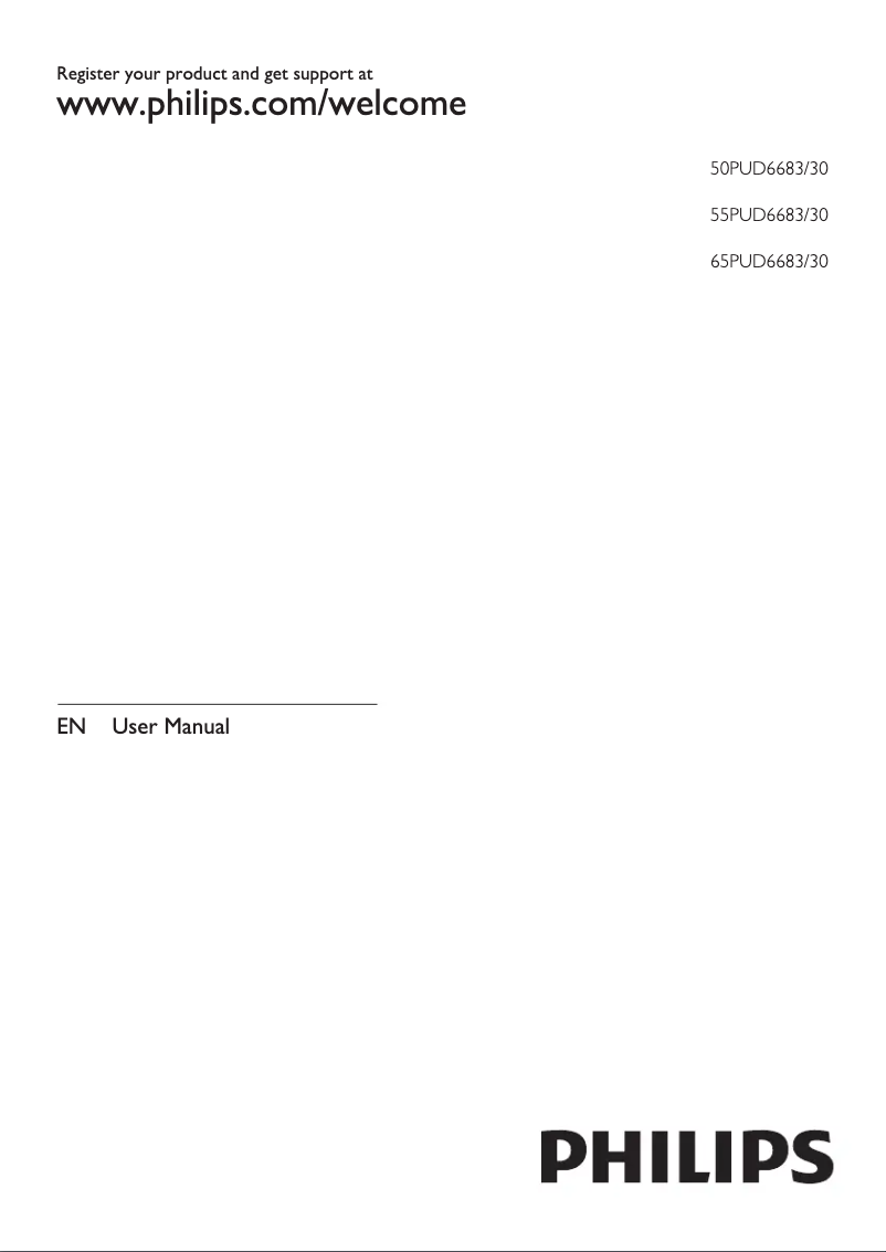 Imagen de la primera página del manual del dispositivo 65PUD6683