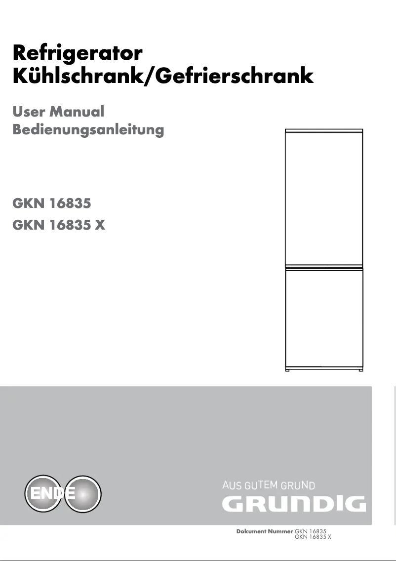 Página 1 del manual Manual de usuario Grundig GKN 16835 X
