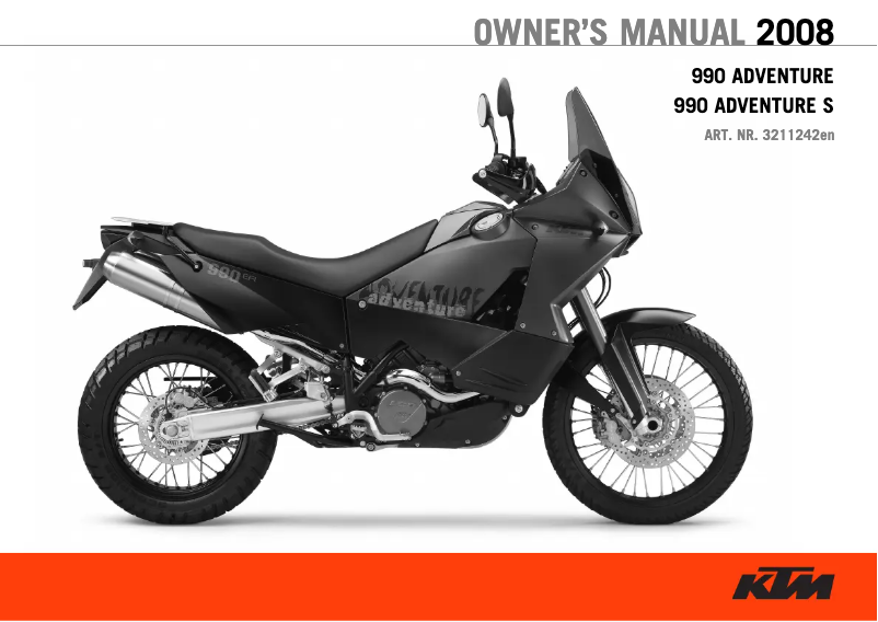 Página 1 del manual Manual de usuario KTM 990 Adventure S (2008)