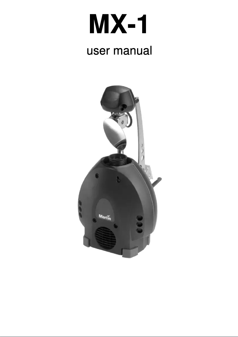 Página 1 del manual Manual de usuario Martin MX-1