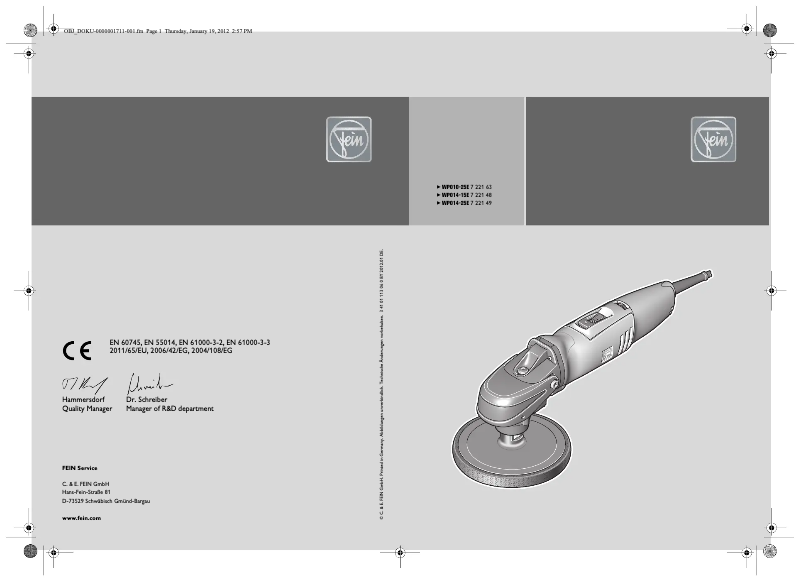 Imagen de la primera página del manual del dispositivo WPO 15-25 E