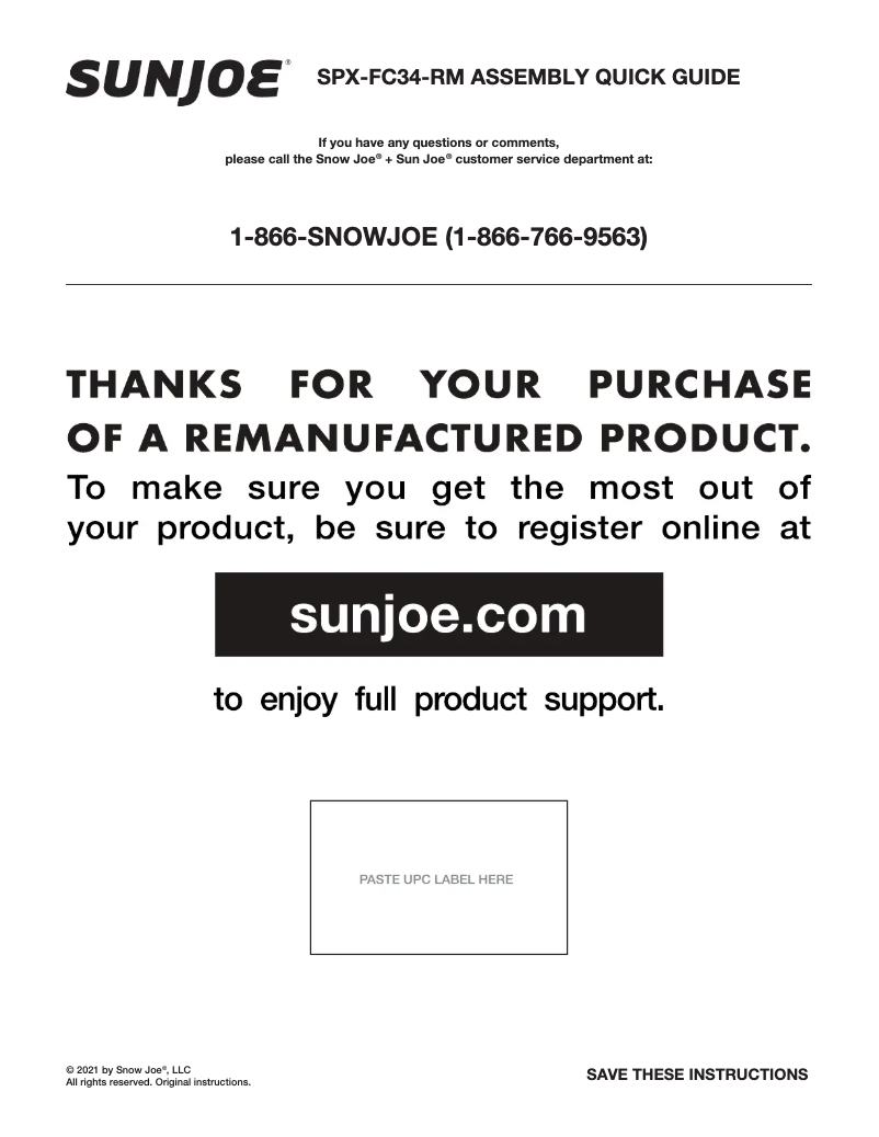 Imagen de la primera página del manual del dispositivo SPX-FC34-RM