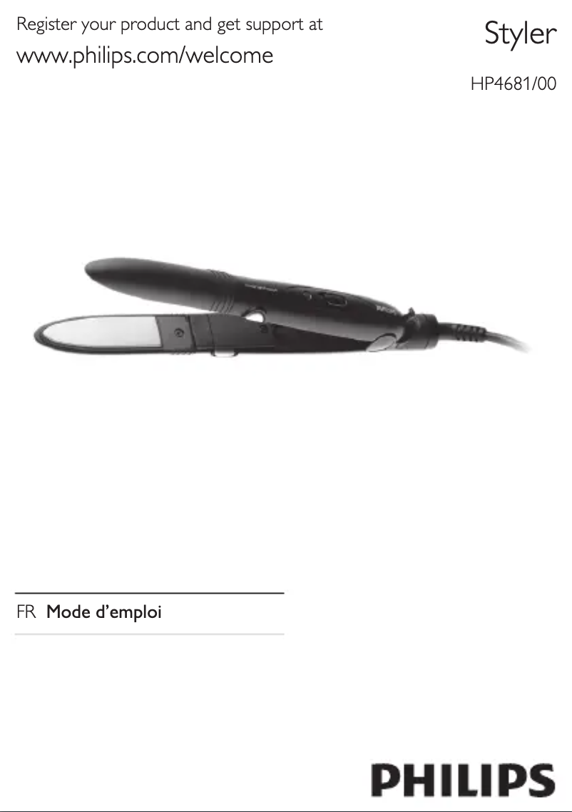 Página 1 del manual Manual de usuario Philips SalonStraight Freestyle HP4681
