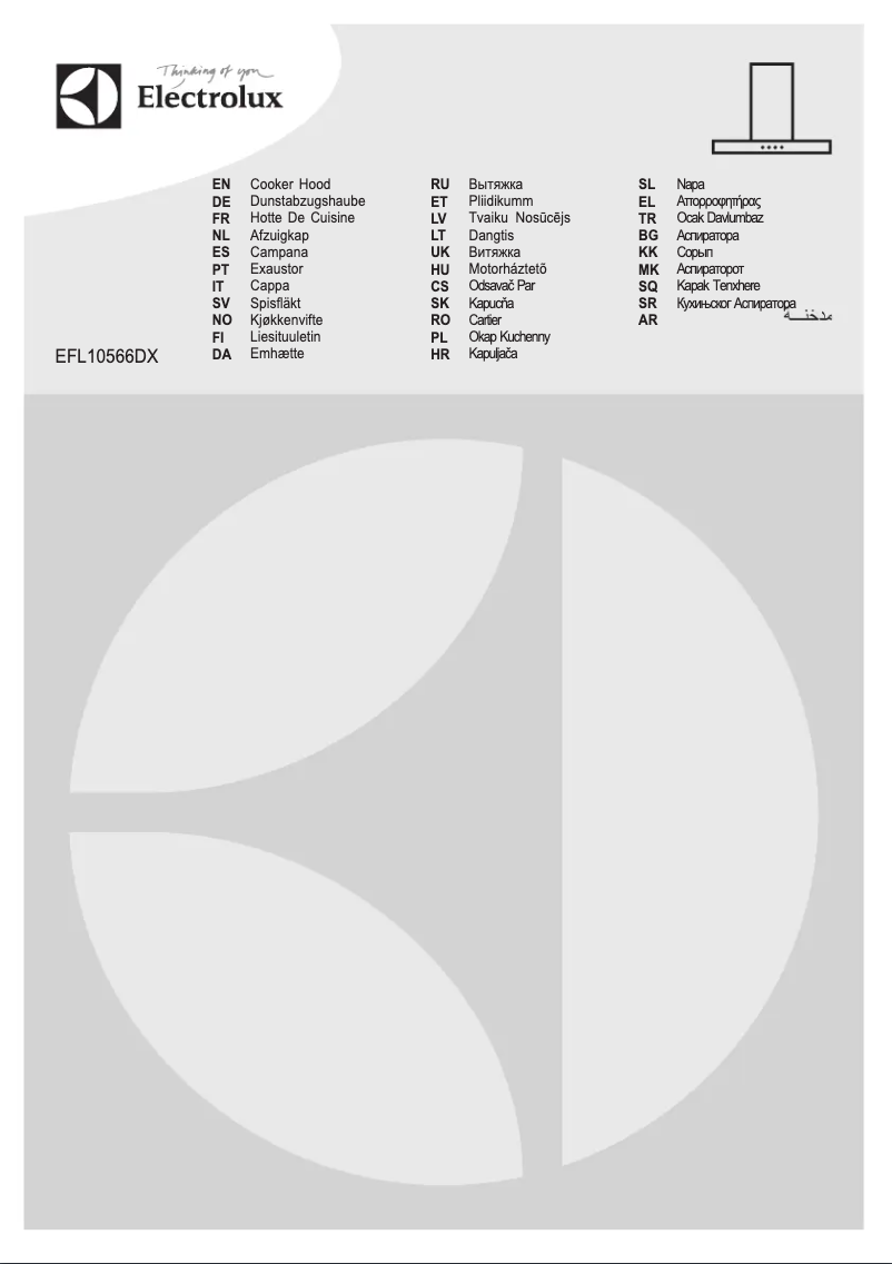 Imagen de la primera página del manual del dispositivo EFL10566DX