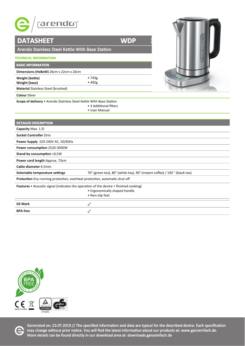 Imagen de la primera página del manual del dispositivo PRIMEWATER 302549