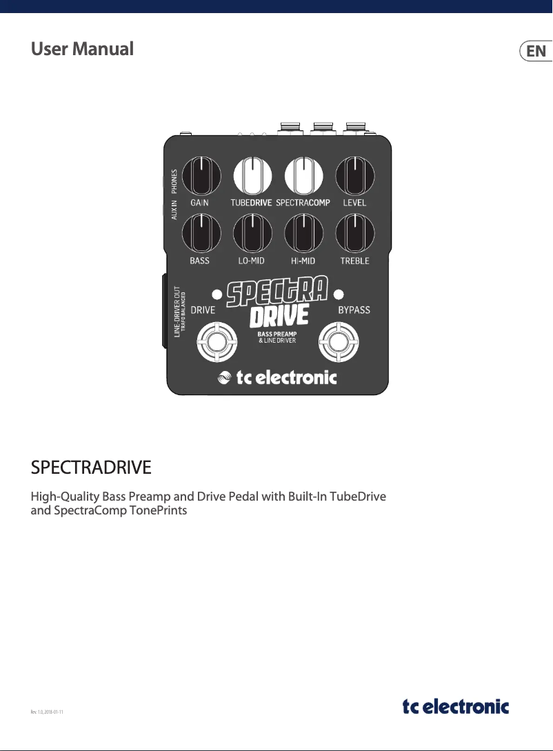 Imagen de la primera página del manual del dispositivo Spectradrive