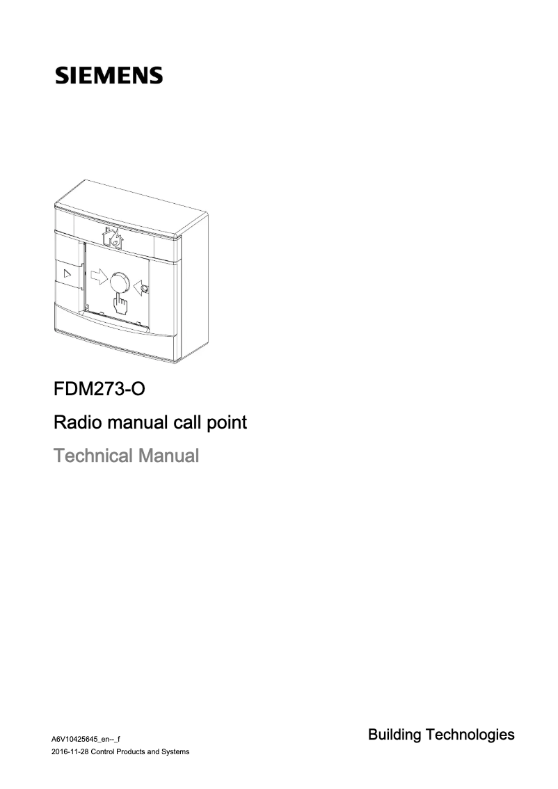 Imagen de la primera página del manual del dispositivo FDME273-O