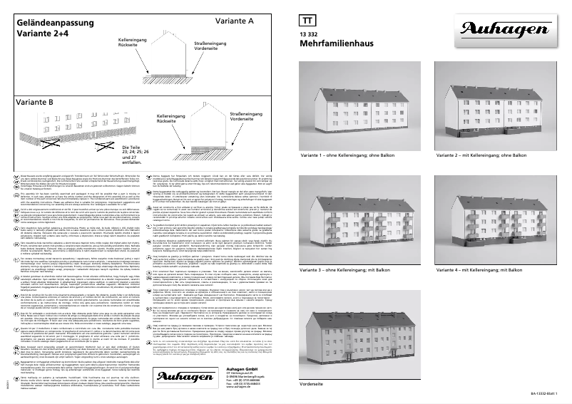 Imagen de la primera página del manual del dispositivo 13332