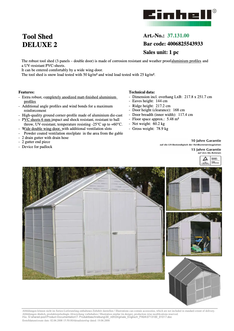 Imagen de la primera página del manual del dispositivo DeLuxe II