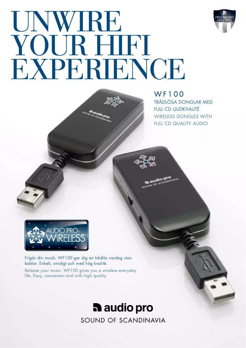 Imagen de la primera página del manual del dispositivo WF 100