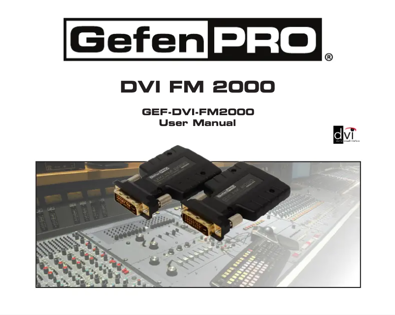 Página 1 del manual Manual de usuario Gefen GEF-DVI-FM2000