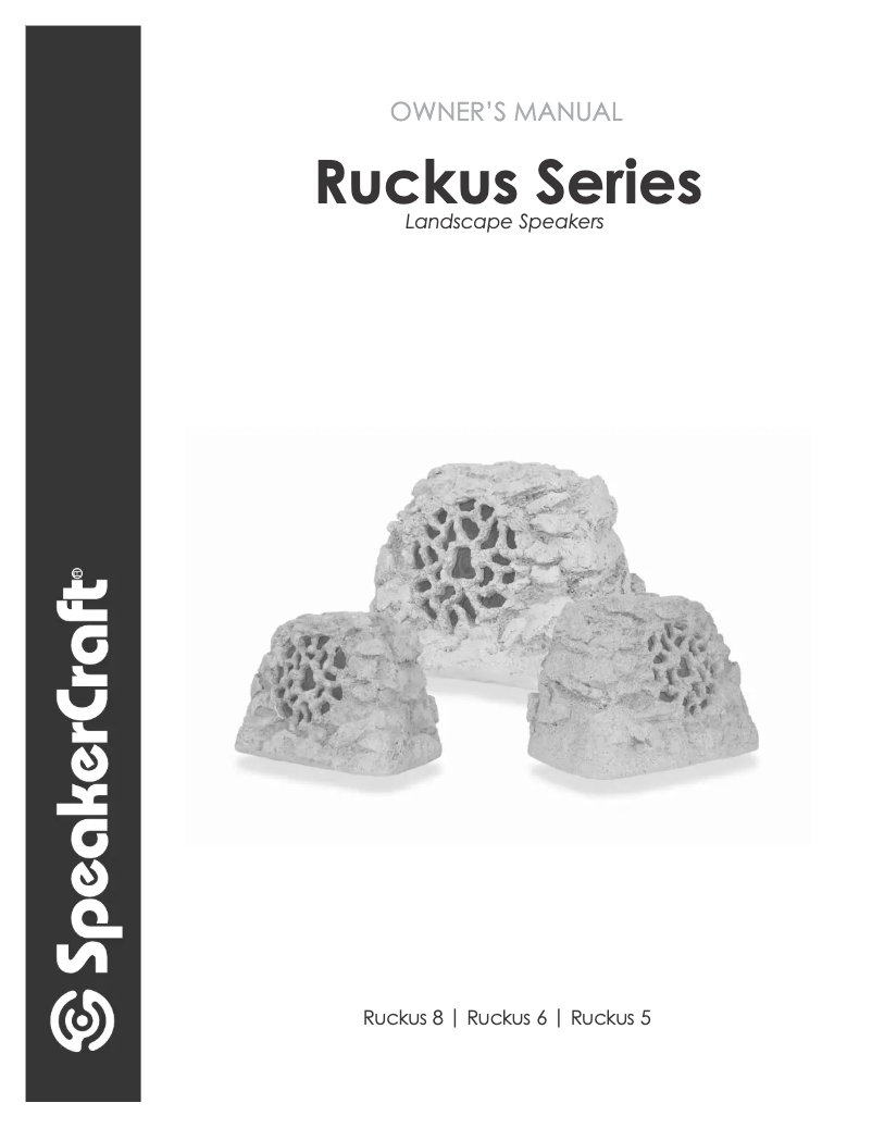 Imagen de la primera página del manual del dispositivo Ruckus 6 One Sandstone Speaker