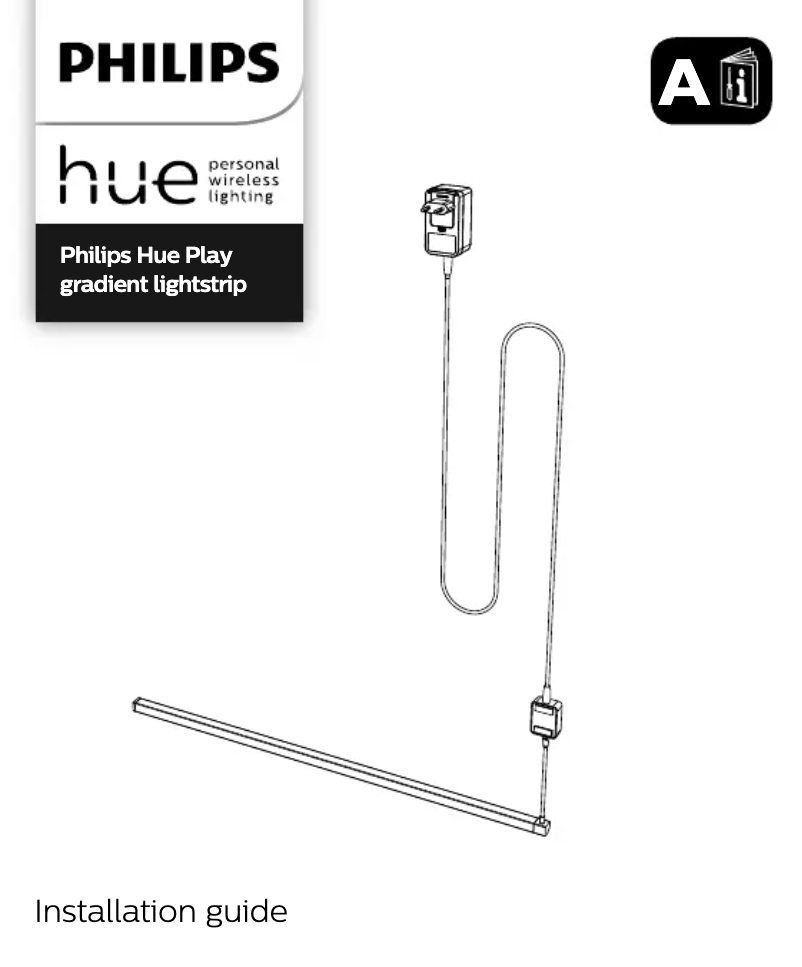 Imagen de la primera página del manual del dispositivo Hue Play Gradient Lightstrip