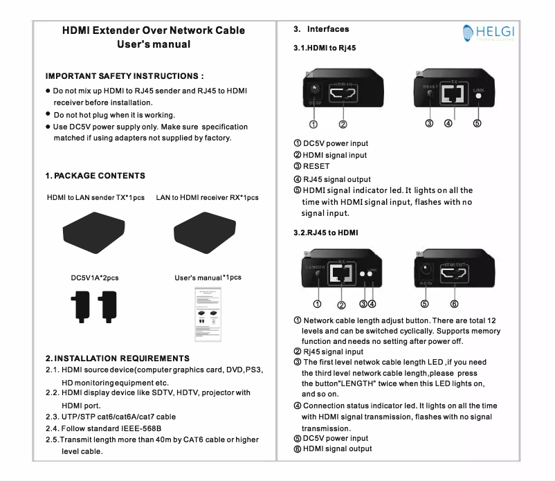 Página 1 del manual Manual de usuario HELGI HLG0372