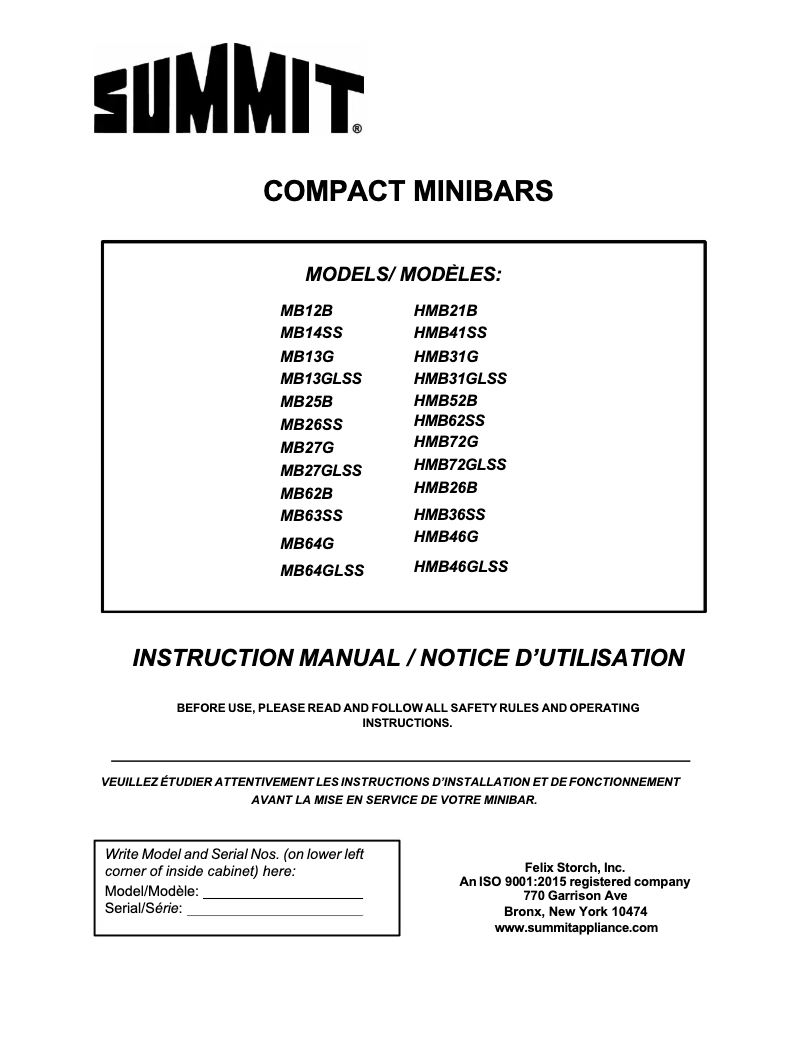 Página 1 del manual Manual de usuario Summit MB27GLSS