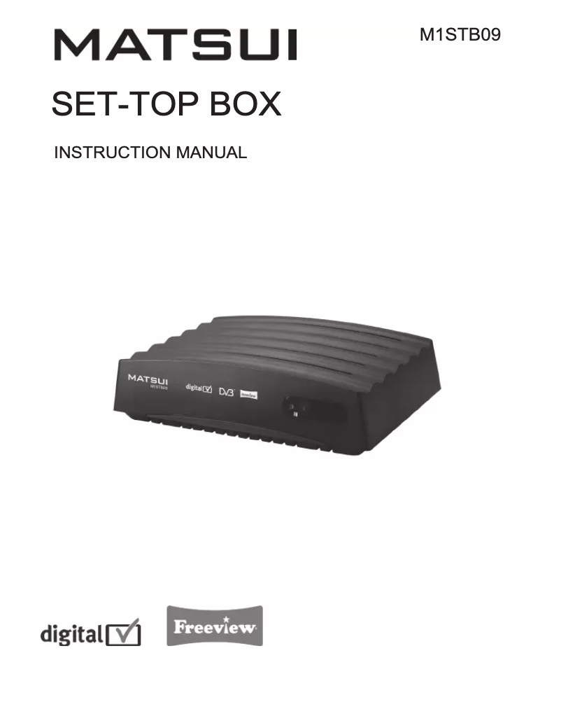 Página nº 1 - Manual de usuario Matsui M1STB09