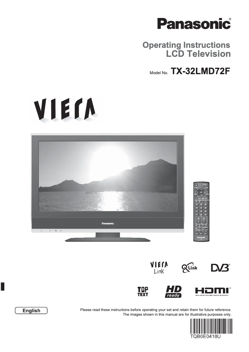 Página 1 del manual Manual de usuario Panasonic Viera TX-32LMD72F