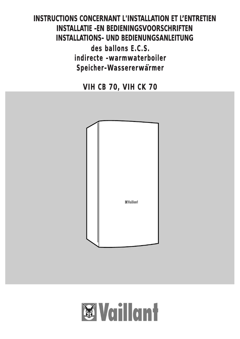 Imagen de la primera página del manual del dispositivo VIH CB 70