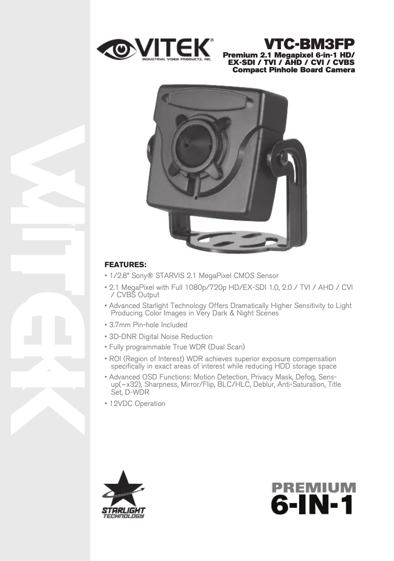 Imagen de la primera página del manual del dispositivo VTC-BM3FP