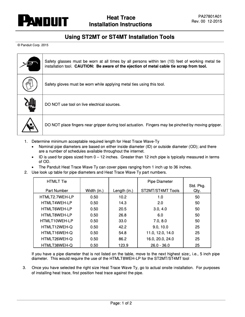 Imagen de la primera página del manual del dispositivo ST2MT